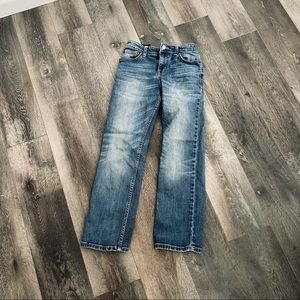 Straight leg kids jeans -elastic band -good condition